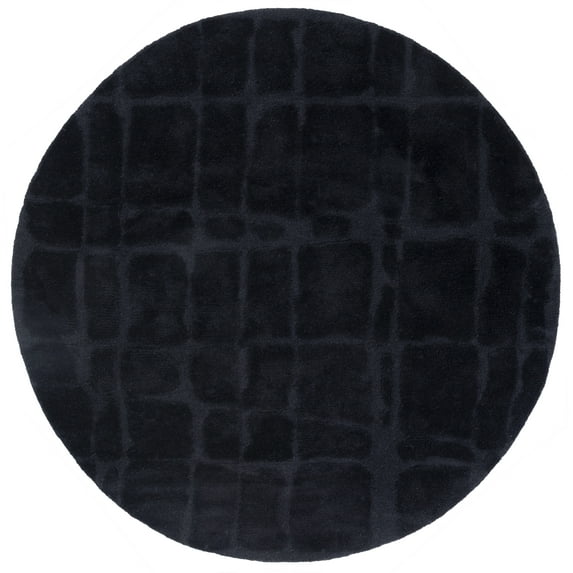 SAFAVIEH Rodeo Drive Sandford Geometric Area Rug, Black, 6' x 6' Round