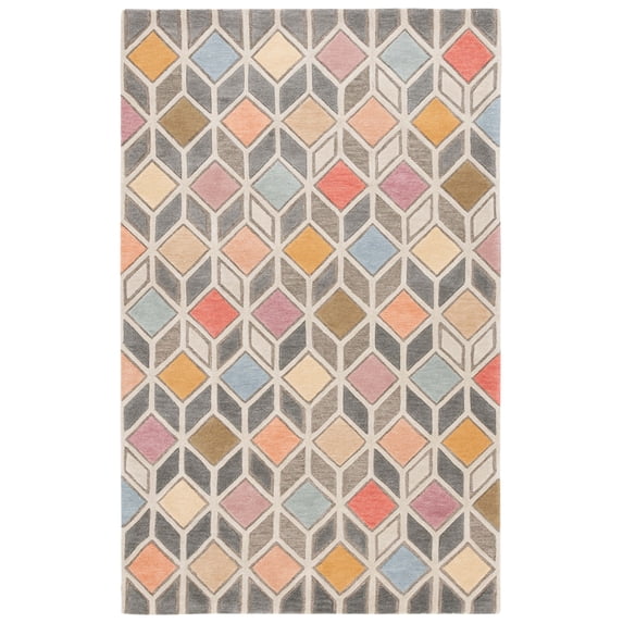 SAFAVIEH Rodeo Drive Slater Geometric Area Rug, Gray/Beige, 5' x 8'