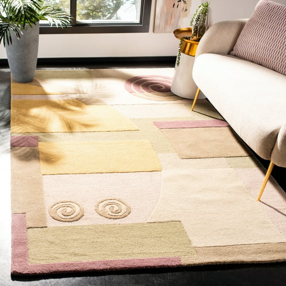 SAFAVIEH Rodeo Drive Wayne Abstract Wool Area Rug, Beige, 3'6" x 5'6"
