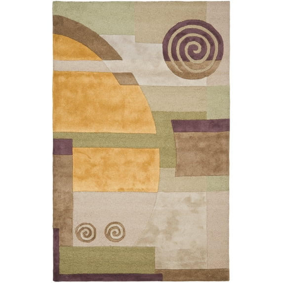 SAFAVIEH Rodeo Drive Wayne Abstract Wool Area Rug, Beige, 5' x 8'
