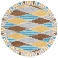 thumbnail image 1 of SAFAVIEH Rodeo Drive jordan Geometric Area Rug, Blue/Ivory, 6' x 6' Round, 1 of 8