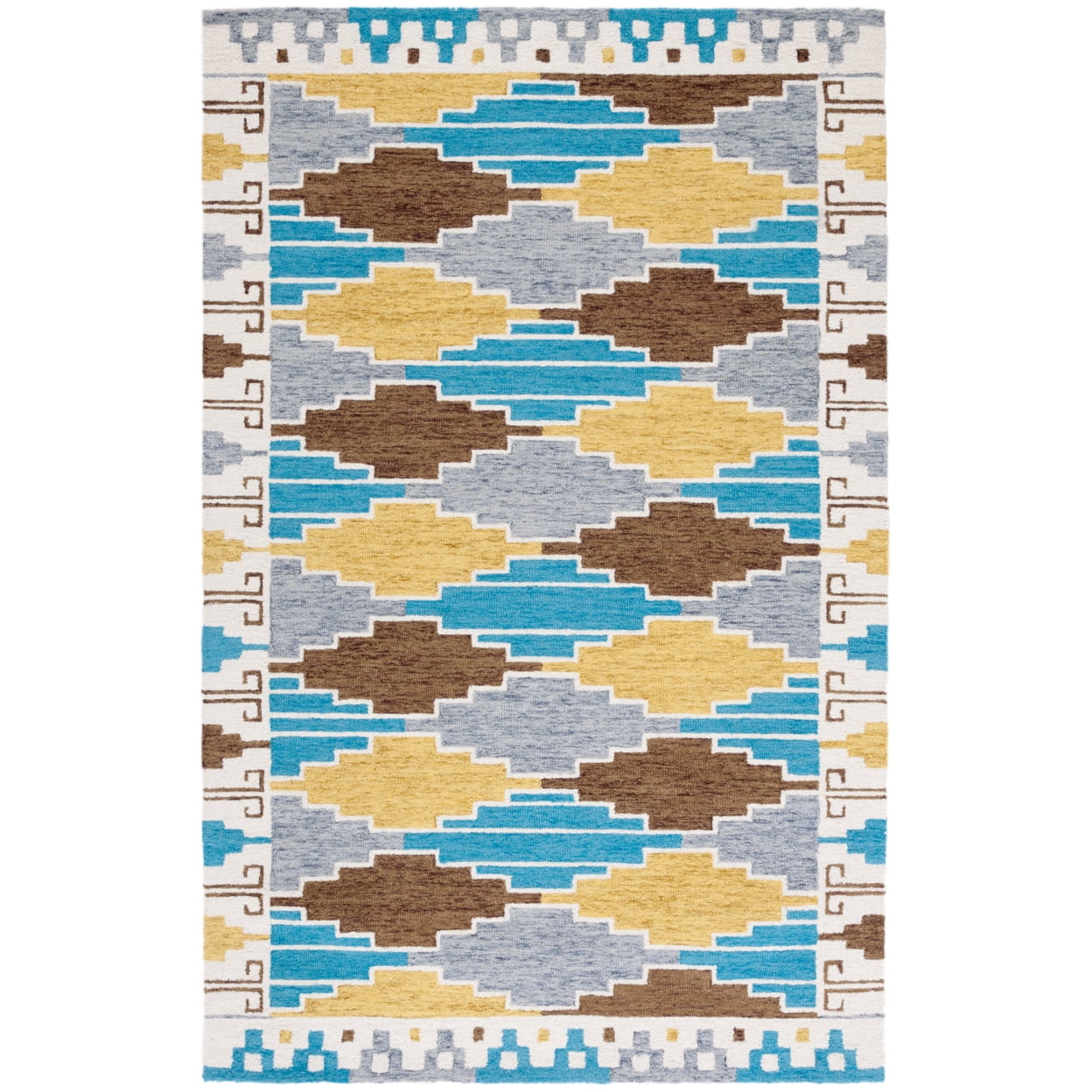 Ivory Hand-Tufted Wool 6' x 9' Rectangular Rug