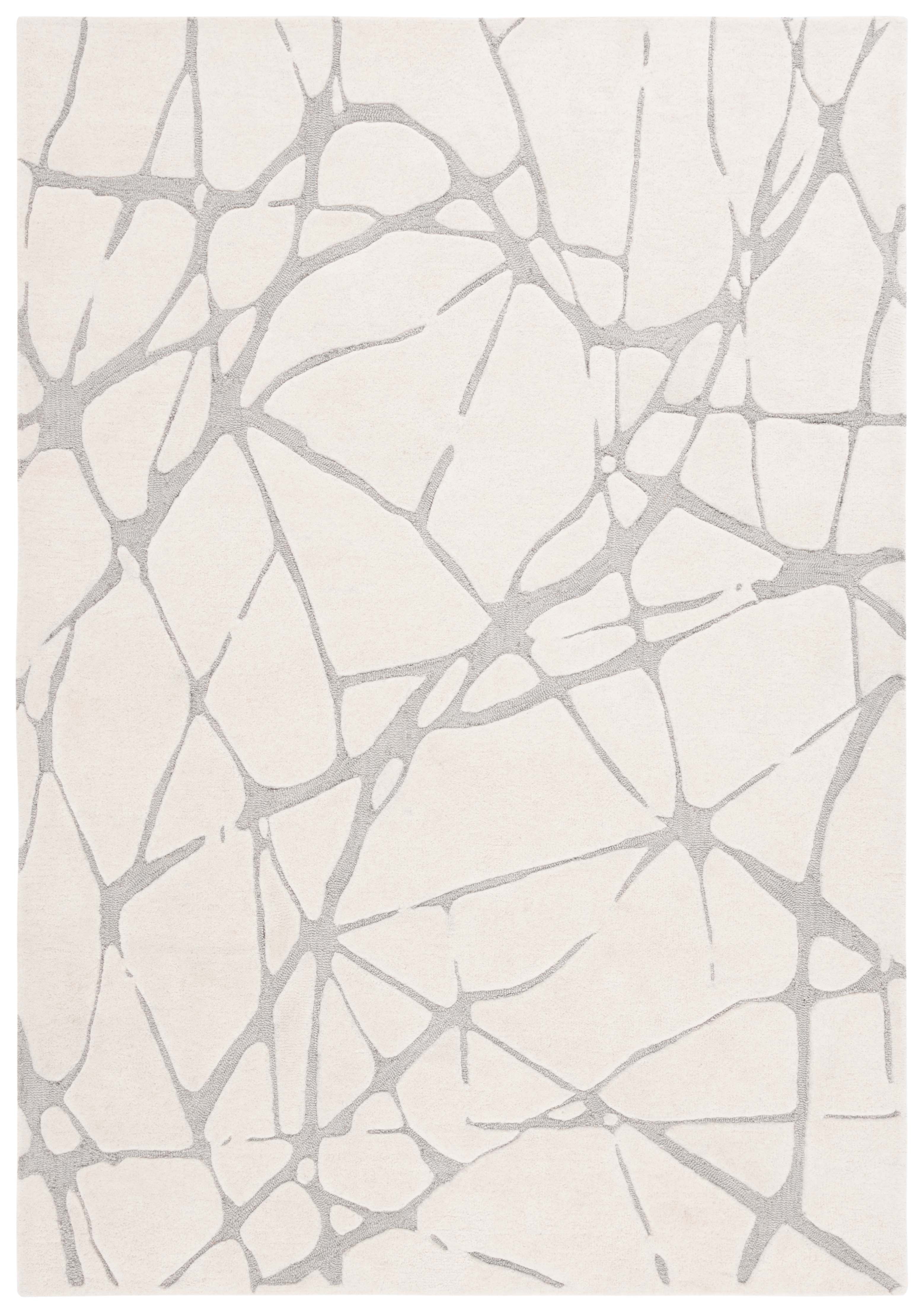 SAFAVIEH Rodeo Durga Abstract Area Rug, Ivory/Gray, 6' x 9'