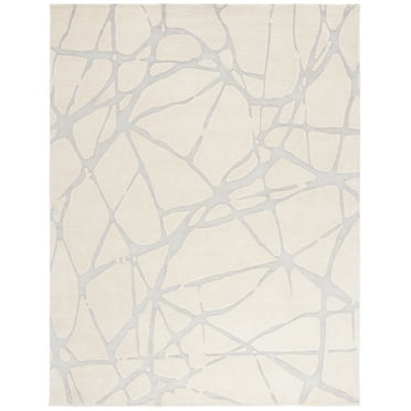 SAFAVIEH Rodeo Durga Abstract Area Rug, Ivory/Gray, 8' x 10'