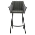 thumbnail image 1 of SAFAVIEH Rodi Modern Tufted Counter Stool, Grey/Black (22 in. W x 21 in. D x 37.5 in. H), 1 of 12