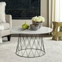 SAFAVIEH Roe Retro Mid-Century Lacquer Coffee Table, White