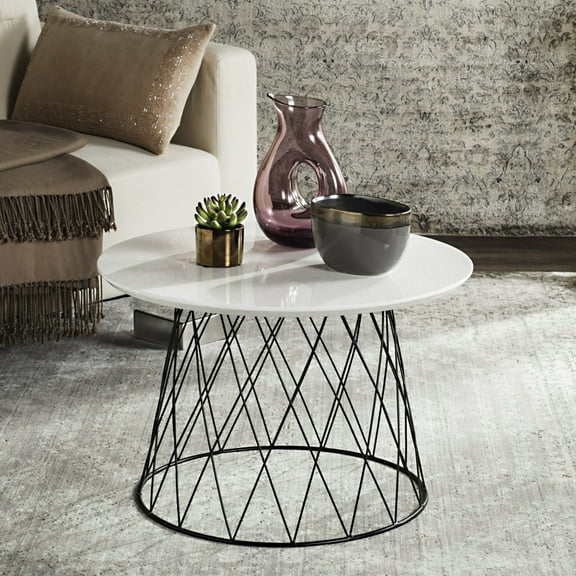 SAFAVIEH Roper Retro Mid-Century Lacquer End Table, White