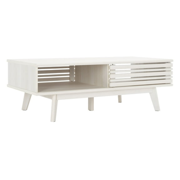 SAFAVIEH Rori Mid-Century Solid 2 Shelf Coffee Table, White