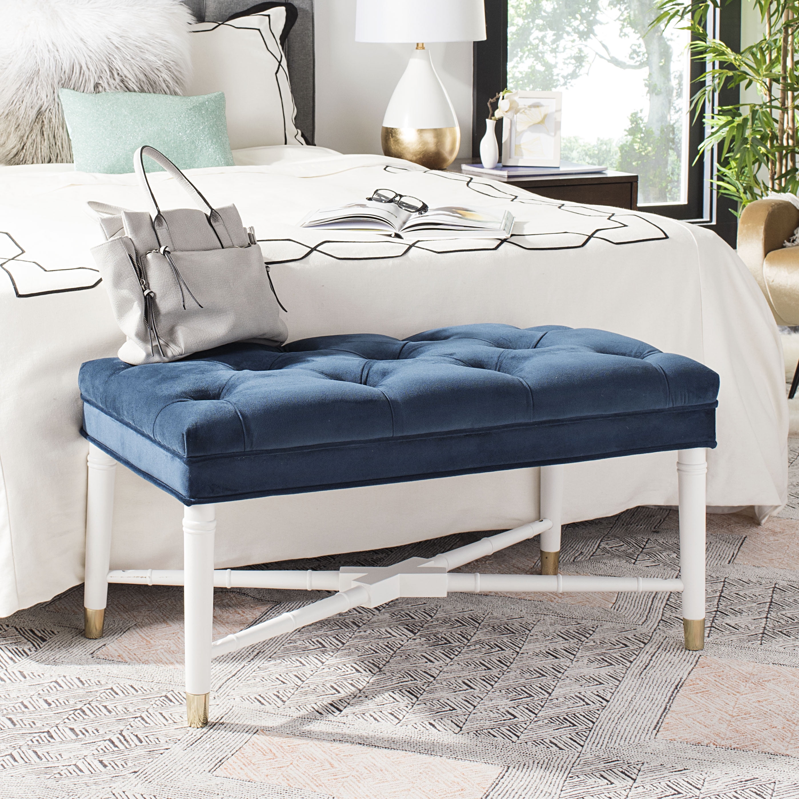 Glam bedroom bench sale