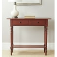 thumbnail image 1 of SAFAVIEH Rosemary Solid Contemporary 2 Drawer Console with Shelf, Red, 1 of 5