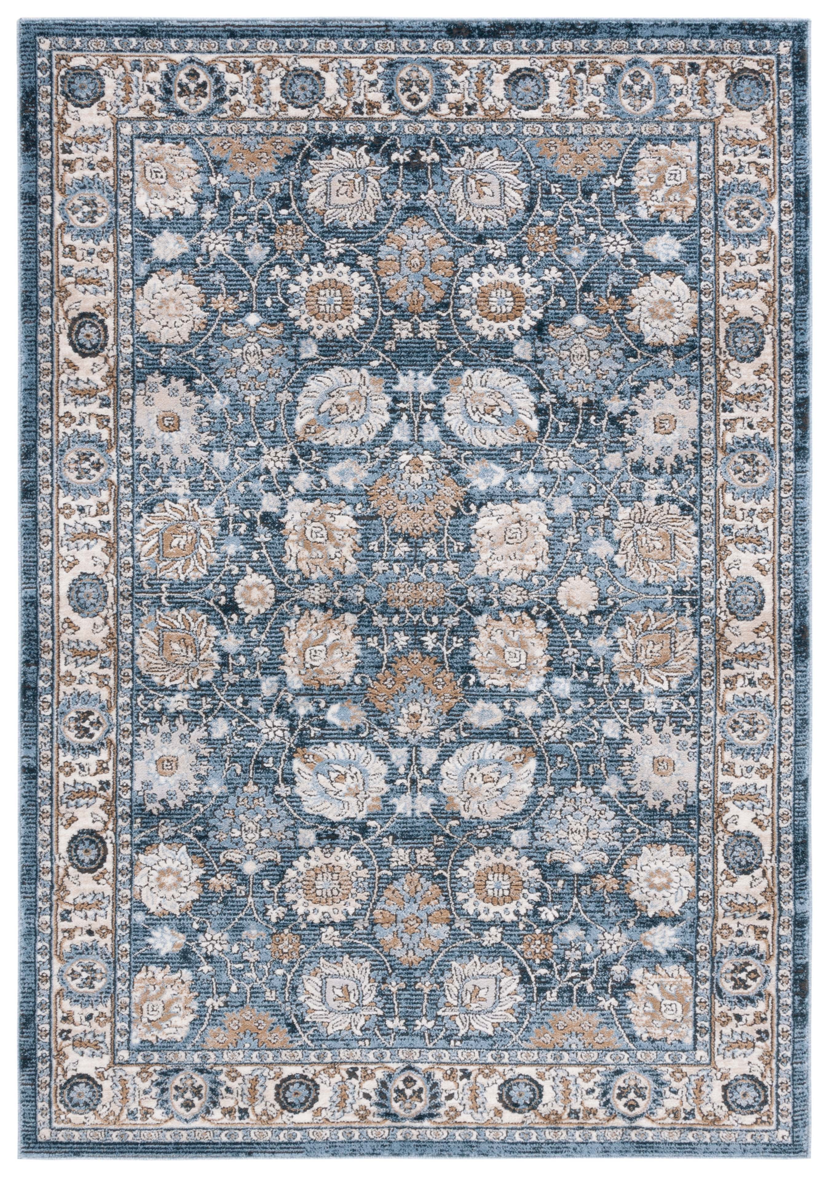 SAFAVIEH Rosewood Axum Oriental Area Rug, Ivory/Blue, 5'3" x 7'6"