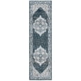thumbnail image 1 of SAFAVIEH Rosewood Flowers Medallion Runner Rug, Ivory/Blue, 2'3" x 8', 1 of 7