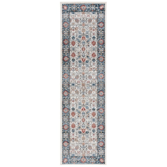 SAFAVIEH Rosewood Randa Oriental Runner Rug, Ivory/Blue, 2'3" x 8'