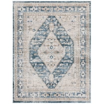 SAFAVIEH Rosewood Zander Medallion Area Rug, Ivory/Blue, 8' x 10'