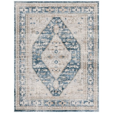 SAFAVIEH Rosewood Zander Medallion Area Rug, Ivory/Blue, 8' x 10'