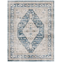 SAFAVIEH Rosewood Zander Medallion Area Rug, Ivory/Blue, 9' x 12'