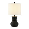 thumbnail image 1 of SAFAVIEH Roslyn 18 in. Modern Black Ceramic Table Lamp with White 100% Cotton Shade, 1 of 6