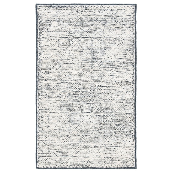 SAFAVIEH Roslyn Burton Abstract Area Rug, Black/Ivory, 4' x 6'