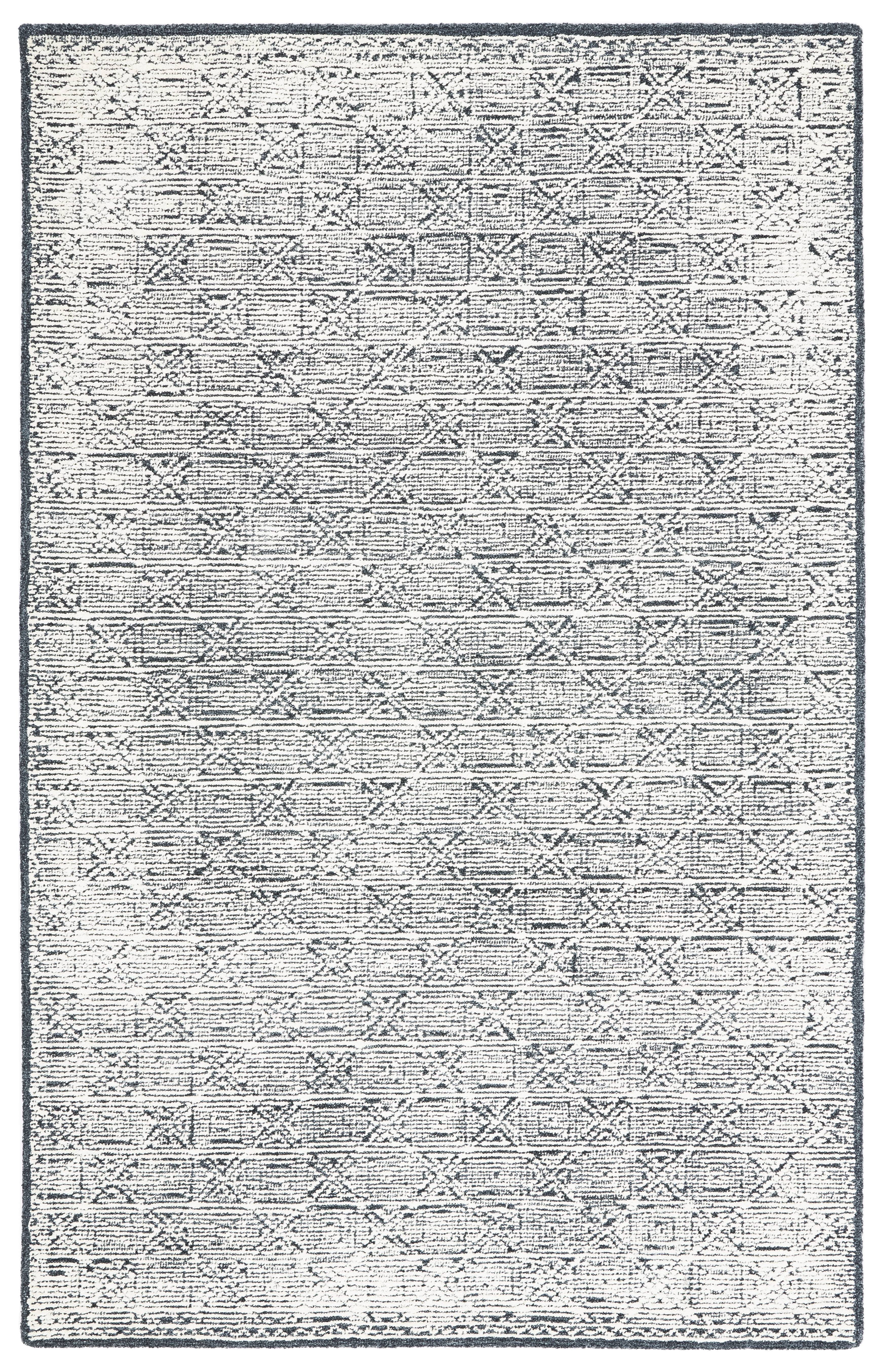 SAFAVIEH Roslyn Burton Abstract Area Rug, Black/Ivory, 5' x 8'