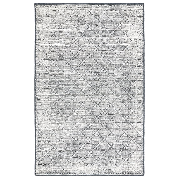 SAFAVIEH Roslyn Burton Abstract Area Rug, Black/Ivory, 6' x 9'