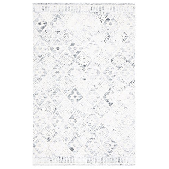 SAFAVIEH Roslyn Desi Geometric Area Rug, Grey/Ivory, 5' x 8'
