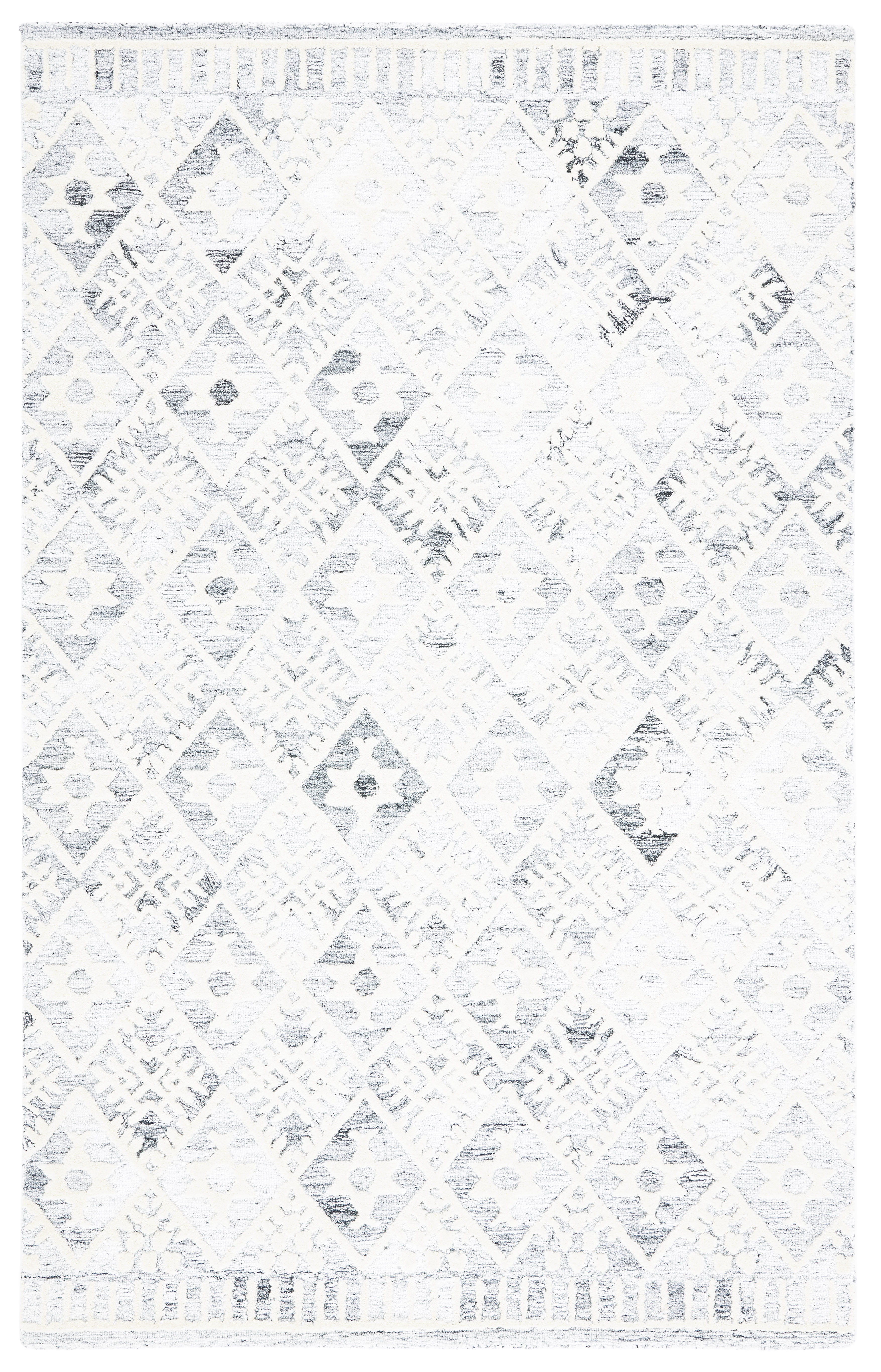 Hand-Tufted Americana Gray Wool 6' x 9' Rectangular Area Rug