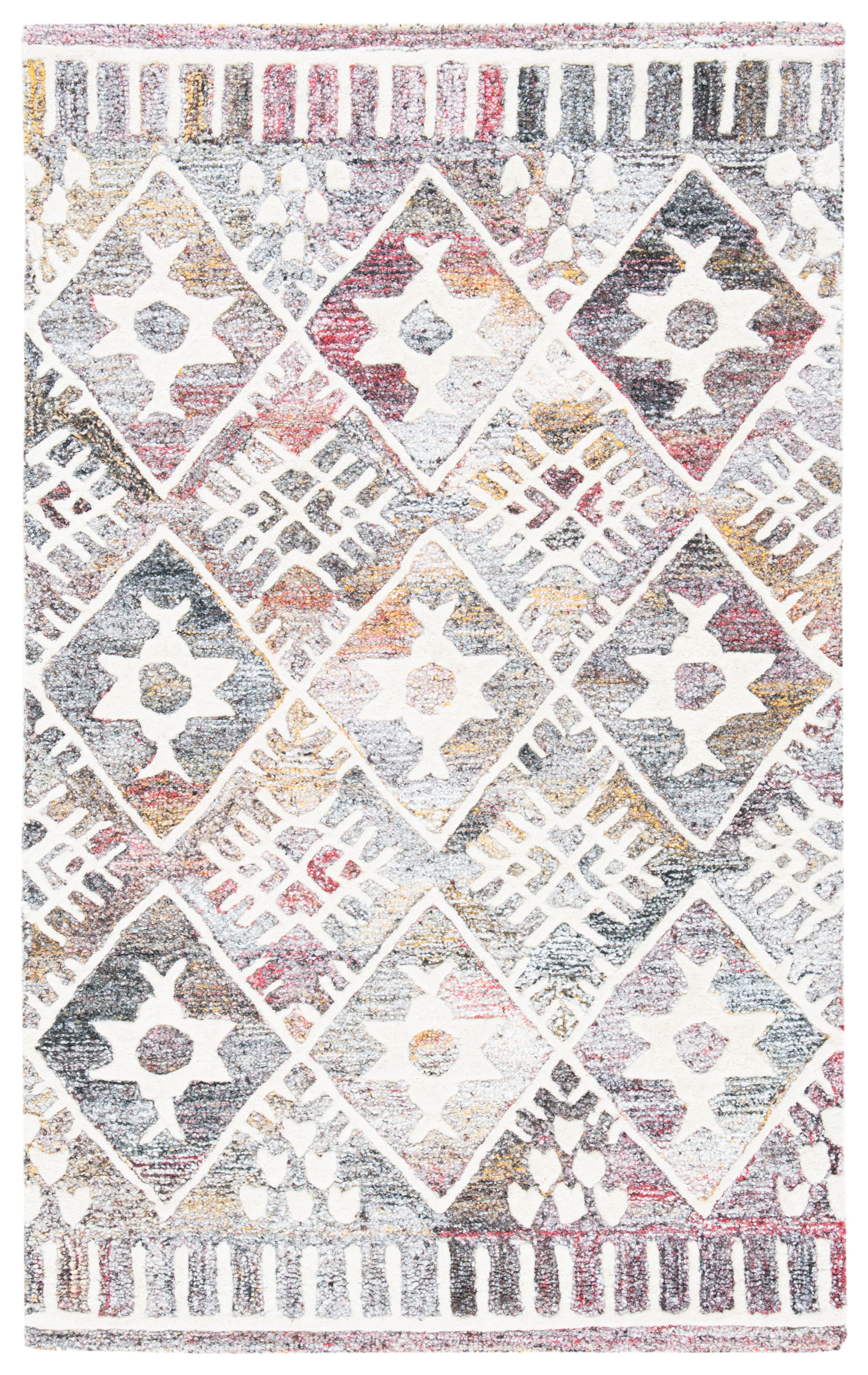 Ivory Elegance 36" Hand-Tufted Wool Americana Area Rug