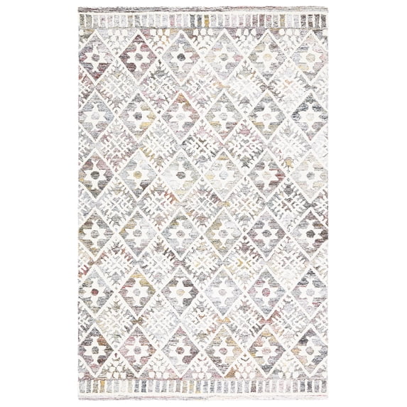 SAFAVIEH Roslyn Desi Geometric Area Rug, Red/Ivory, 5' x 8'