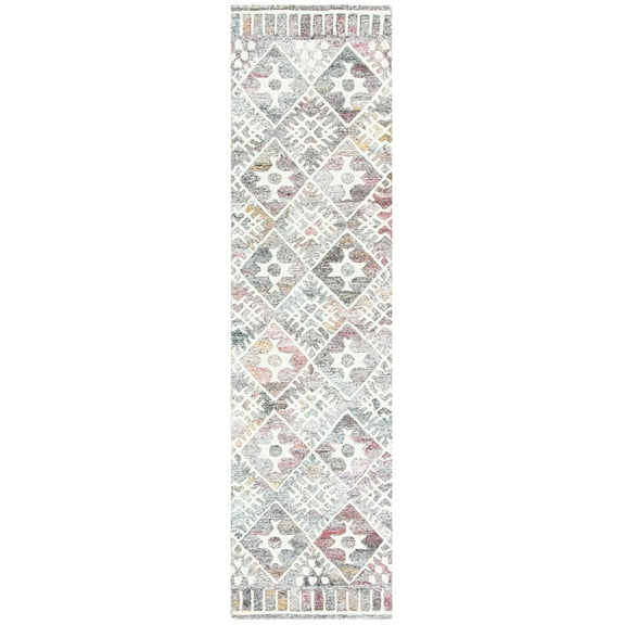 SAFAVIEH Roslyn Desi Geometric Runner Rug, Red/Ivory, 2'3" x 9'