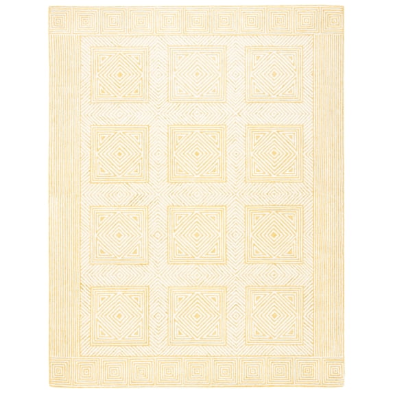 SAFAVIEH Roslyn Gisselle Geometric Area Rug, Yellow/Ivory, 5' x 8'