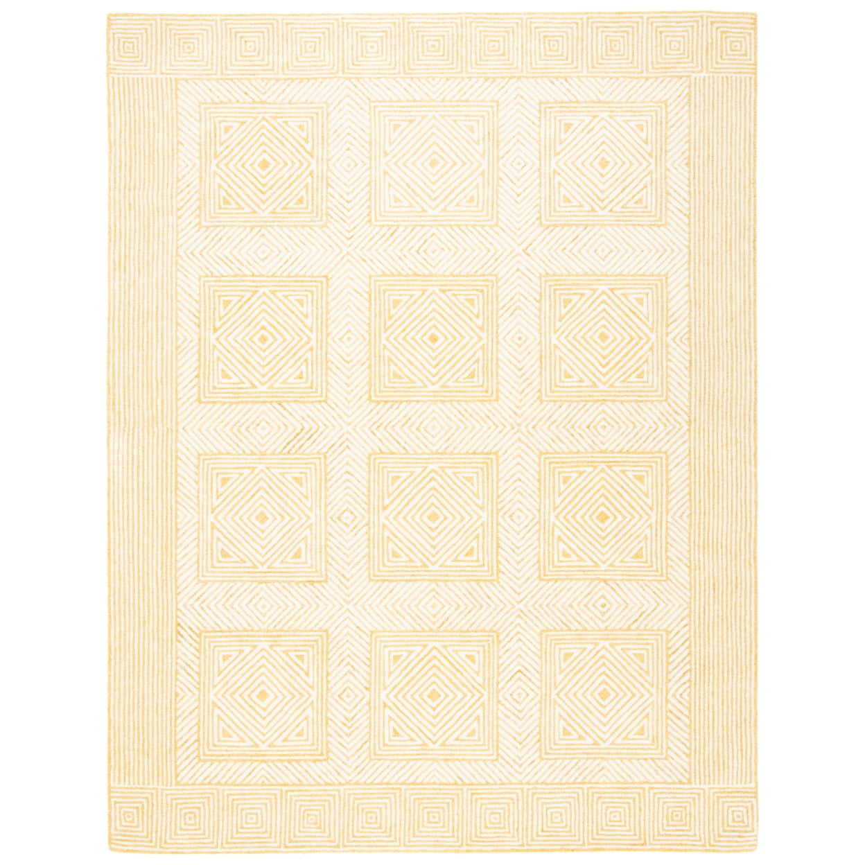 Ivory Elegance 9' x 12' Hand-Tufted Wool Americana Area Rug