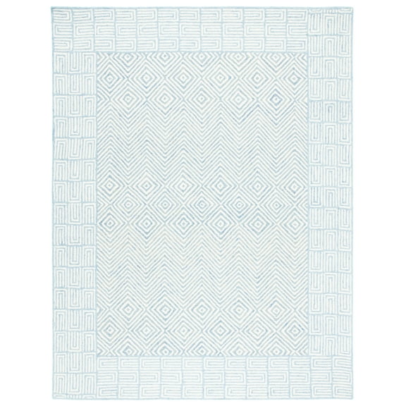 SAFAVIEH Roslyn Kaelee Geometric Area Rug, Light Blue/Ivory, 8' x 10'
