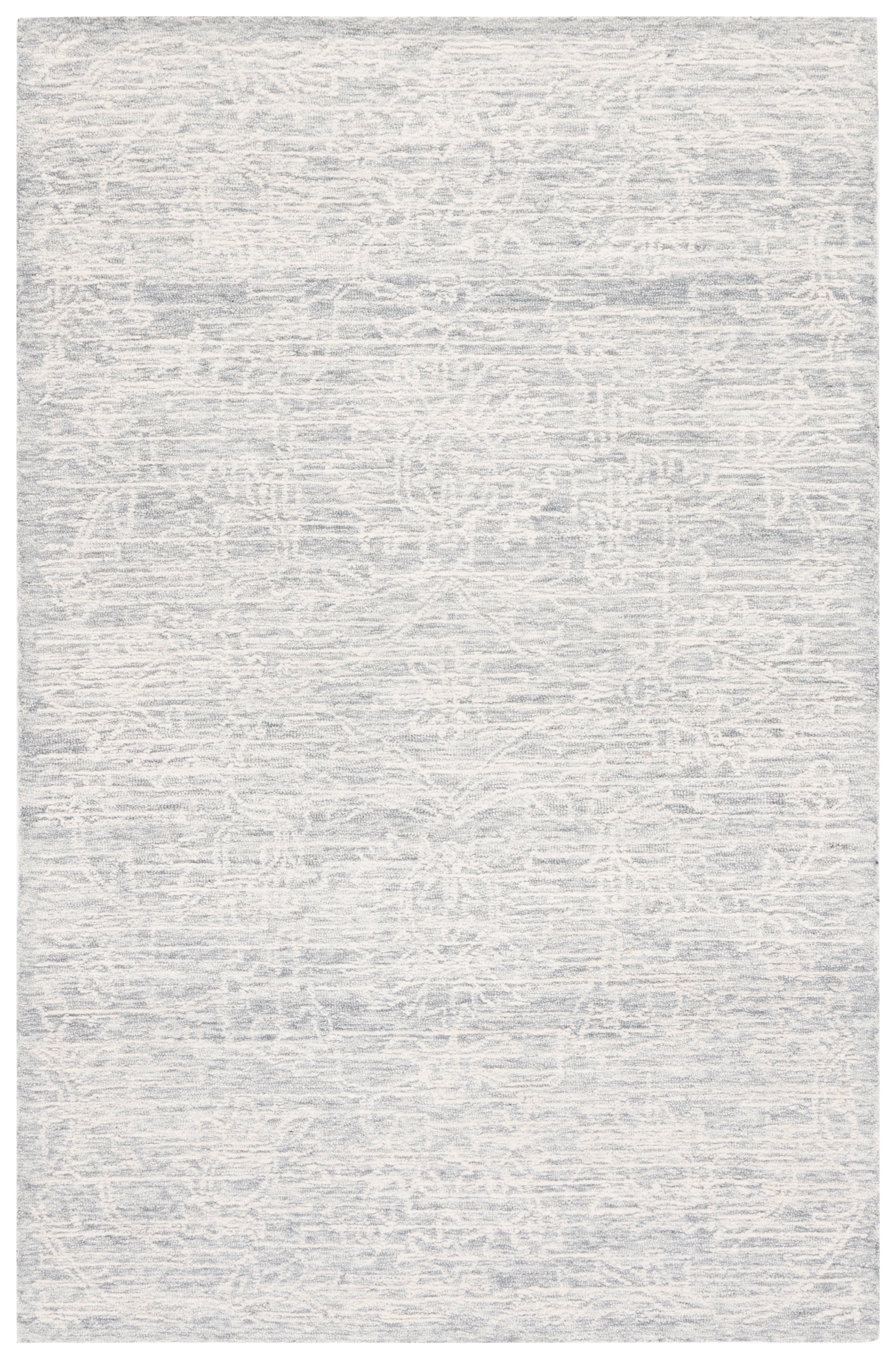 Roslyn Light Gray and Ivory Hand-Tufted Wool Area Rug