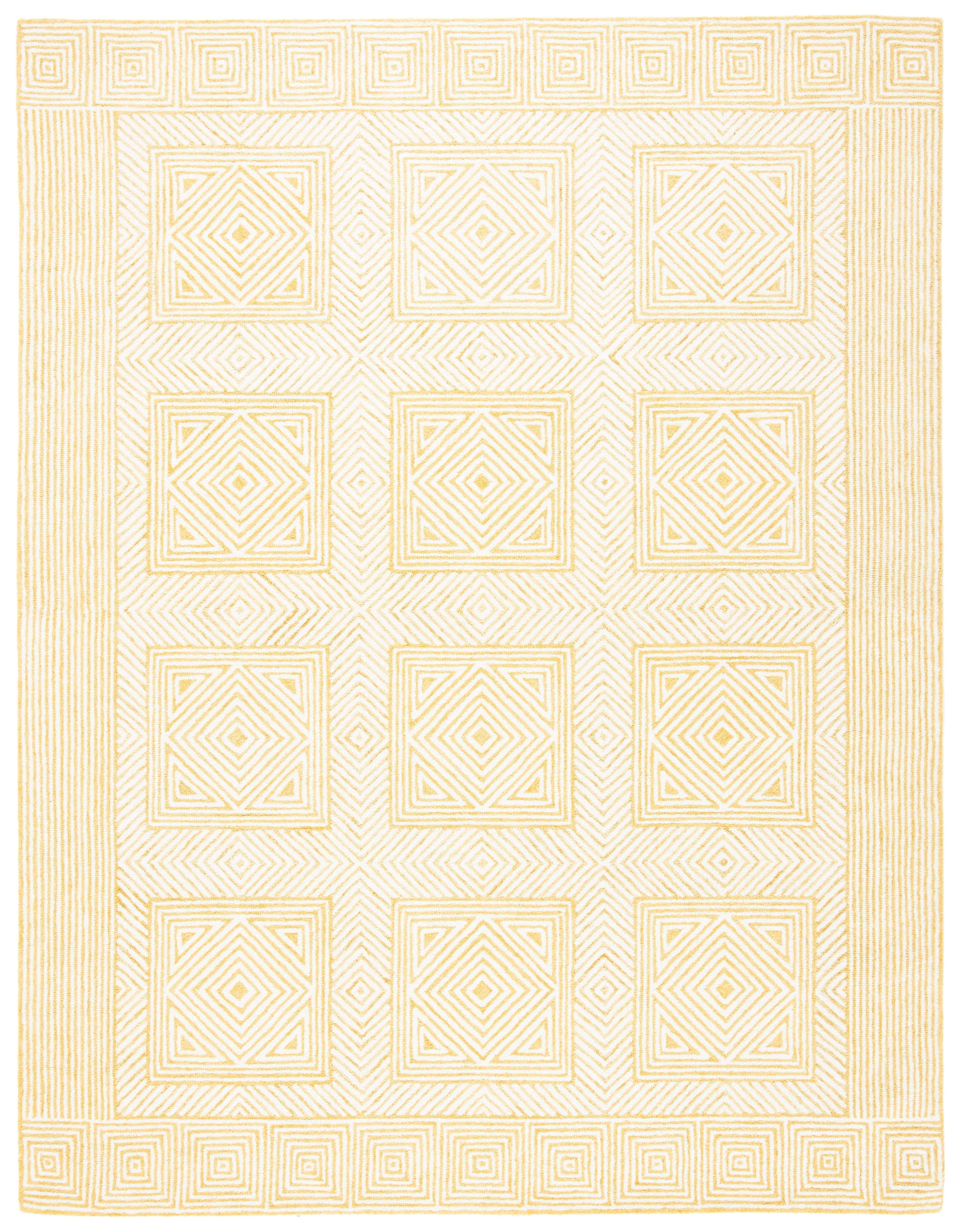 Ivory Elegance 9' x 12' Hand-Tufted Wool Americana Area Rug