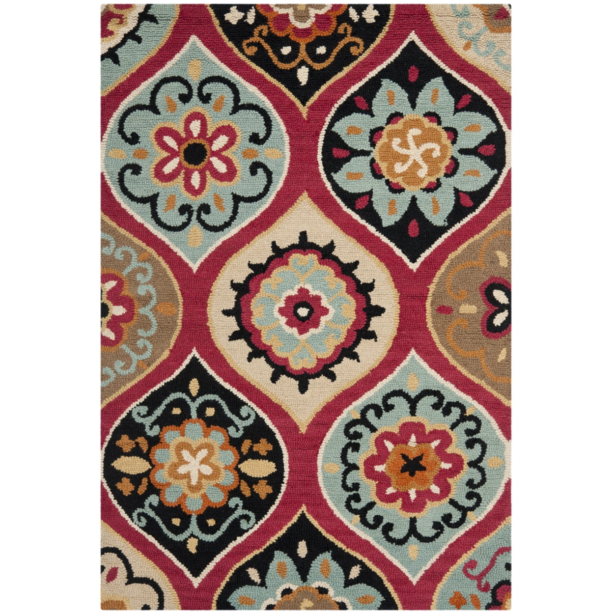 Roslyn 4' x 6' Multicolor Hand-Tufted Wool Area Rug