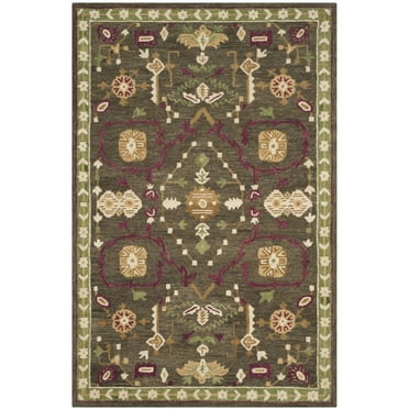 SAFAVIEH Roslyn ROS535A Handmade Sage / Ivory Rug