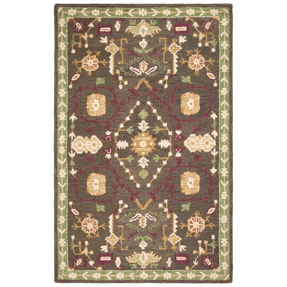 SAFAVIEH Roslyn ROS535A Handmade Sage / Ivory Rug