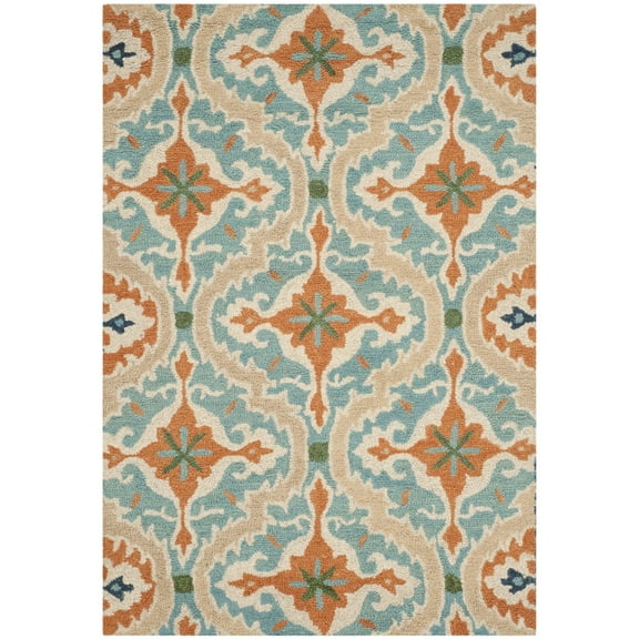 SAFAVIEH Roslyn ROS595A Handmade Blue / Beige Rug