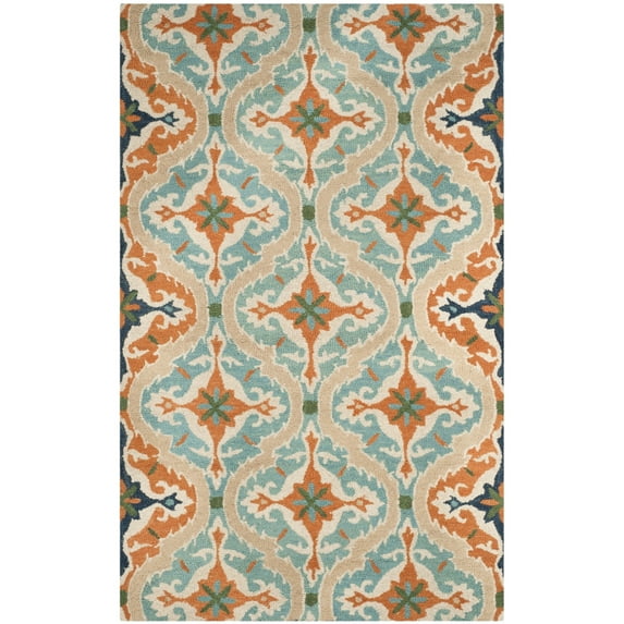 SAFAVIEH Roslyn ROS595A Handmade Blue / Beige Rug