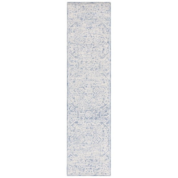 SAFAVIEH Roslyn Rordan Abstract Runner Rug, Blue/Ivory, 2'3" x 9'