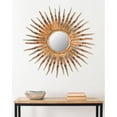 thumbnail image 1 of SAFAVIEH Round Metallic Sunburst Wall Mirror, Burnt Copper, 1 of 3