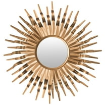 SAFAVIEH Round Metallic Sunburst Wall Mirror, Gold