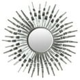 thumbnail image 1 of SAFAVIEH Round Metallic Sunburst Wall Mirror, Silver, 1 of 2