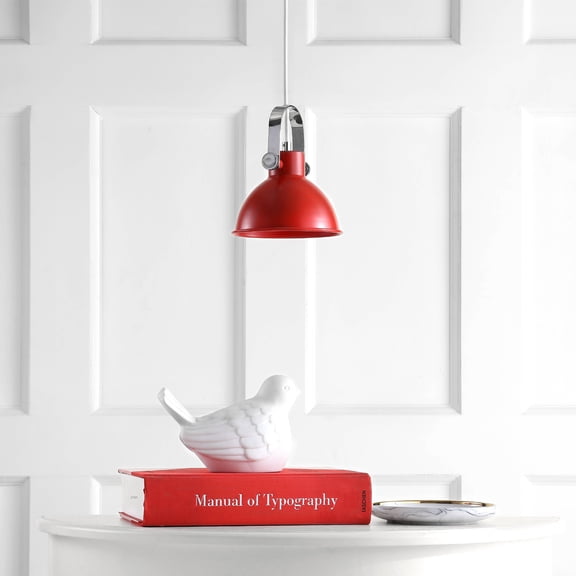 SAFAVIEH Rove 6.25 in. Dia. Adjustable Solid Classic Pendant, Red