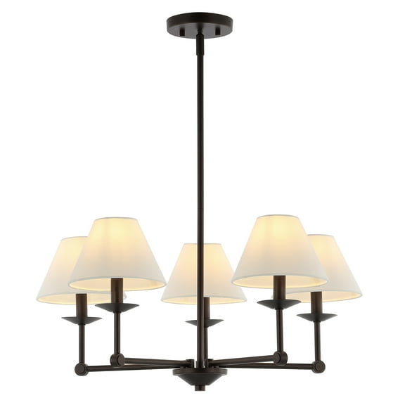 SAFAVIEH Rowley 5-Light Glam Black Iron Chandelier