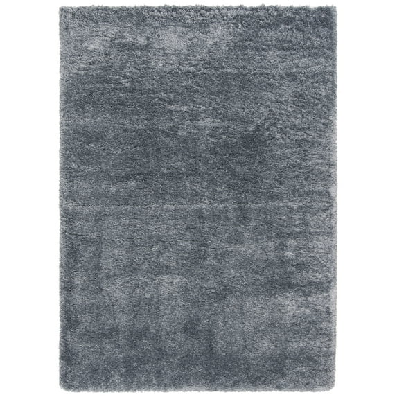SAFAVIEH Royal Hartley Solid Plush Shag Area Rug, Blue, 8' x 10'