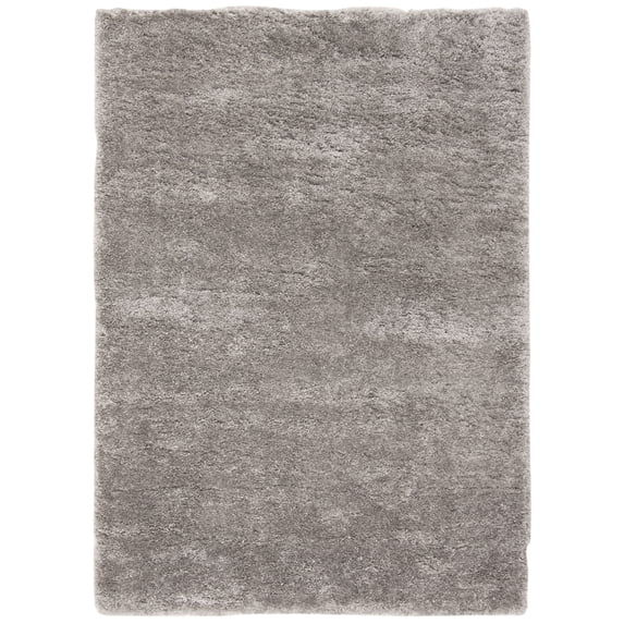 SAFAVIEH Royal Hartley Solid Plush Shag Area Rug, Silver, 9' x 12'