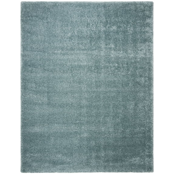 SAFAVIEH Royal Juliet Solid Plush Shag Area Rug, Aqua, 8' x 10'
