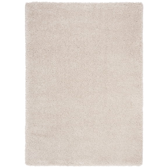 SAFAVIEH Royal Juliet Solid Plush Shag Area Rug, Beige, 5'3" x 7'6"