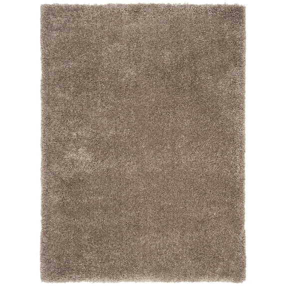 SAFAVIEH Royal Juliet Solid Plush Shag Area Rug, Brown, 9' x 12'